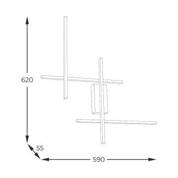 Zuma Line - LED-Wandleuchte LED/32W/230V 3000/4000/6000K golden