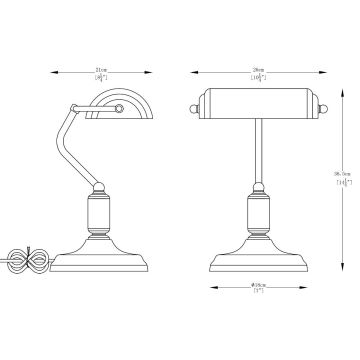 Zuma Line - Tischlampe 1xE27/40W/230V golden