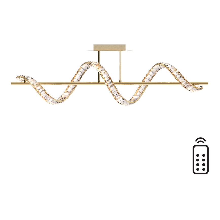 Zuma Line - Dimmbare LED-Kristall-Deckenleuchte an Stange LED/24,5W/230V 2700-6000K + Fernbedienung