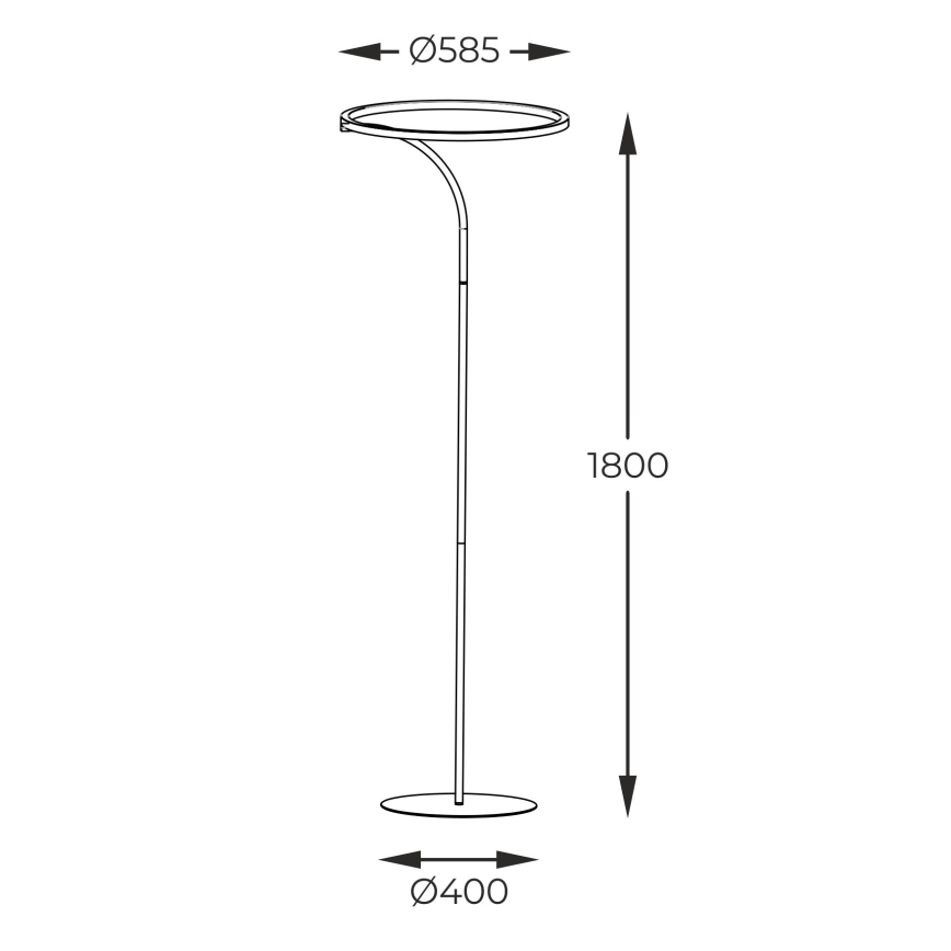 Zuma Line - LED-Stehleuchte LED/24W/230V schwarz