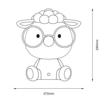 Zuma Line - Dimmbare LED-Kinder-Tischleuchte mit Touch-Steuerung LED/3W/230V Schaf rosa