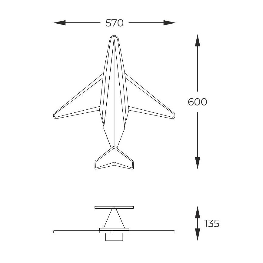 Zuma Line - Dimmbare LED-Kinder-Wandleuchte LED/24W/230V FLugzeug