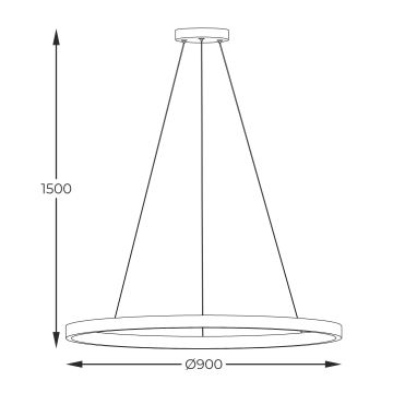 Zuma Line - LED-Hängeleuchte an Schnur LED/40W/230V 3000/4000/6000K d 90 cm schwarz